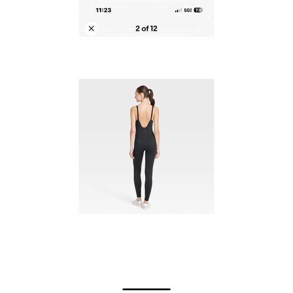 Women's Size XXL Square Neck Seamless Active Bodysuit - All In Motion - Picture 2 of 3